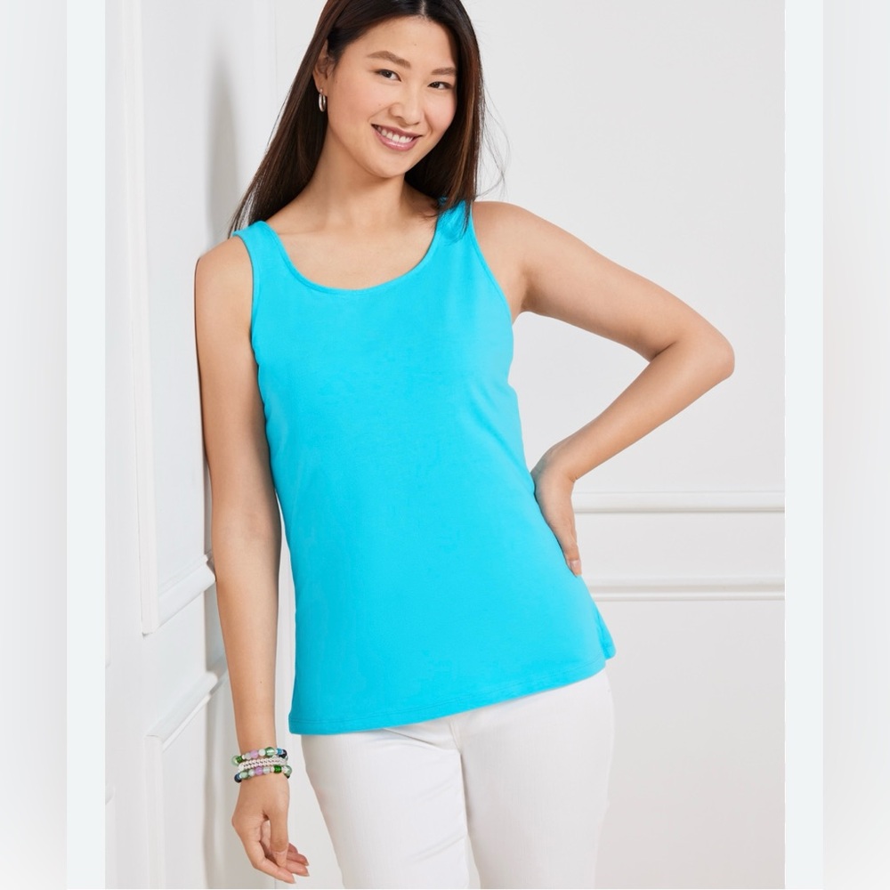 Talbots reversible blue tank top